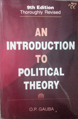 An Introduction To Political Theory(Paperback, O.P. GAUBA)