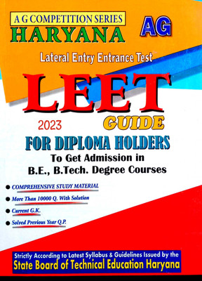 AG LEET Guide 'Lateral Entry Entrance Test' (For Diploma Holders) To Get Admission In B.E., BTech. Degree Courses(Paperback, Dr. Sangeeta Gupta)