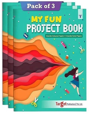 Single Line Project Sheets With Colourful Pages | Set Of 3 Books | 32 Pages A4 Size(Paperback, Target Publications)