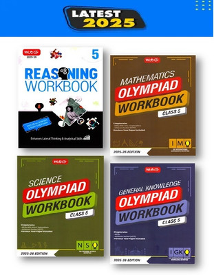 Mtg National Science Olympiad (NSO). , International Mathematics Olympiad (IMO) , Inter. G.K. Olympiad (IGKO) & Reasoning Work Book -Class 5TH ( Combo Pack-Set Of 4 Books)-Edition-2025-26(Paperback, MTG EXPEART TEAM) Mtg National Science Olympiad (NSO). , International Mathematics Olympiad (IMO) , Inter. G.K. Olympiad (IGKO) & Reasoning Work Book -Class 5TH ( Combo Pack-Set Of 4 Books)-Edition-2025-26(Paperback, MTG EXPEART TEAM)