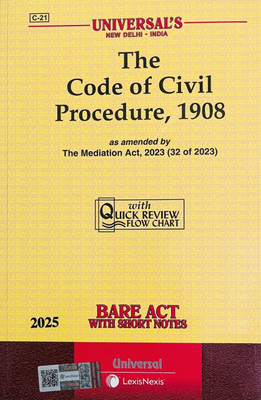 The Code Of Civil Procedure 1908 Bare Act & Mediation Act 2023 With Short Notes(Paperback, Universal's)