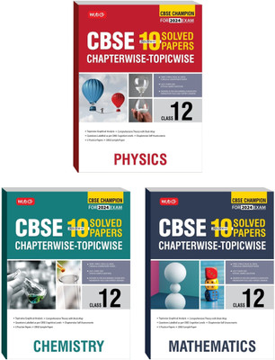 MTG CBSE 10 Years Chapterwise Topicwise Solved Papers & Question Bank Class 12 Physics, Chemistry, Mathematics (Set Of 3 Books) - CBSE Champion For 2024 Exam(Paperback, MTG Editorial Board) MTG CBSE 10 Years Chapterwise Topicwise Solved Papers & Question Bank Class 12 Physics, Chemistry, Mathematics (Set Of 3 Books) - CBSE Champion For 2024 Exam(Paperback, MTG Editorial Board)