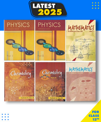 NCERT Class 12th PCM PART 1 & 2 Physics, Chemistry And Mathematics Paperback NCERT In English MEDUIM EDITION Paperback, NCERT|New Latest Edition For 2025-2026(Paperback, NCERT)