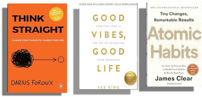 Combo: ( Think Straight + Good Vibes Good Life + Atomic Habit ) English(Paperback, Darius Foroix, Vex KIng, James Clearr)