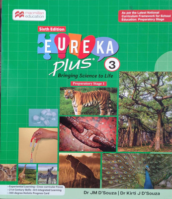 Sixth Edition Eureka Plus Bringing Science To Life Class 3(Pepper back, Dr JM D'Souza)