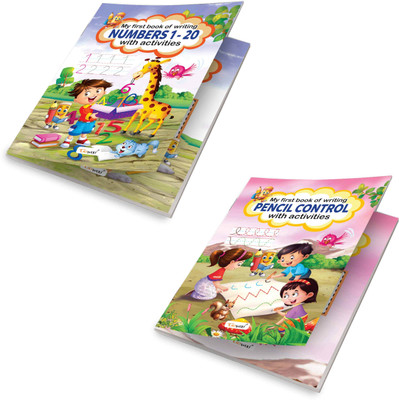 My First Book Of Writing Pencil Control And Numbers 1-20 With Activities : Preschool Pencil Control Activities, Tracing Practice For Preschoolers | Combo Of 2 Writing Activity Books(Paperback, GOWOO)