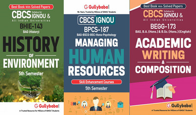 BHIE-143 History Of Environment BPCS-187 Managing Human Resources BEGG-173 Academic Writing & Composition(Paperback, GPHExpert)