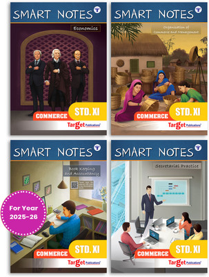Std 11 Commerce Books (Economics, OC, BK, SP And English) Smart Notes | FYJC Commerce | Maharashtra Board | Based On New Syllabus | Set Of 5 Books(Paperback, Content Team at Target Publications)