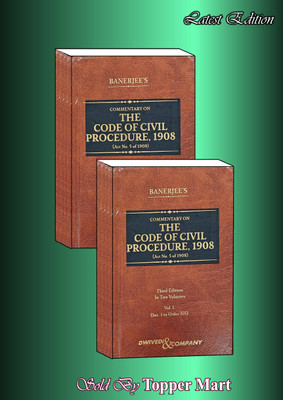 Commentary On The Code Of Civil Procedure, 1908 (Set Of 2 Vols.) Edition 2024(Hardcover, BANARJEE'S)