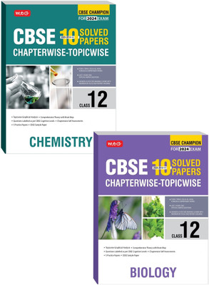 MTG CBSE 10 Years Chapterwise Topicwise Solved Papers & Question Bank Class 12 Chemistry, Biology (Set Of 2 Books) - CBSE Champion For 2024 Exam(Paperback, MTG Editorial Board)