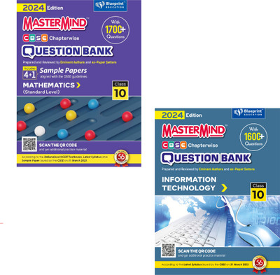 Information Technology, Maths(2 Books Combo) Cbse Question Bank Class 10 With Cbse Sample Paper For 2024 Exams By Master Mind(Paperback, Blueprint Editorial Board)