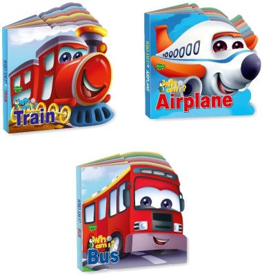 Sawan Presents Set Of 3 Who Am I Story Books Of Train, Airplane & Bus(Board Book, Manoj Publications Editorial Board)