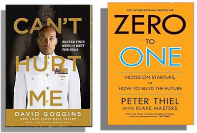 2 Powerful Books Combo: ( Can't Hurt Me + Zero To One ) English(Paperback, David Goggins, Peter Thiel)