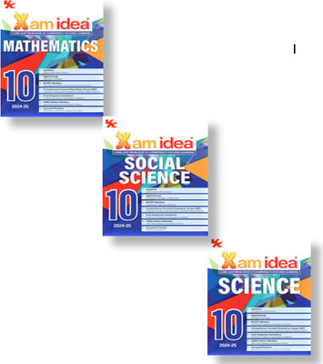 Xam Idea Mathematics , Social Science & Science [3-Books Set ]Class 10th Book | CBSE Board | Chapterwise Question Bank | Based On Revised CBSE Syllabus | NCERT Questions Included | 2024-25 Exam(Paperback, Xam idea Editorial Board)