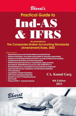 Bharat Practical Guide To Ind-AS & IFRS By Kamal Garg Edition February 2023(Paperback, CA KAMAL GARG)