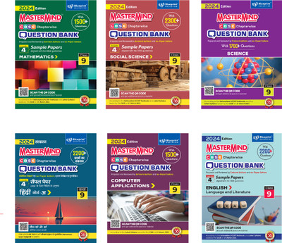 Science Maths English Social Science Hindi A Computer (6 Books Combo) Cbse Question Bank Class 9 With Cbse Sample Paper For 2024 Exams By Master Mind(Paperback, Blueprint Editorial Board)