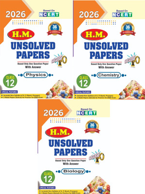Up Board Class 12 Unsolved Paper Past 5 Years Combo Of 3 Physics, Chemistry. Biology For 2026 Board Exam(Paperback, HM PUBLICATION)
