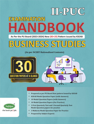 2nd Puc Examination Handbook Business Studies As Per New Exam Pattern 2023-24(Paperback, Subhas Publishing House Pvt Ltd)