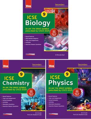 Viva Icse Physics + Chemistry + Biology For Class-9 | Examination 2025-26 | [Pack Of 3](Paperback, Dr. S.K. Jain, Dr. Shailesh K. Jain, Dr. Renuka Kaul)