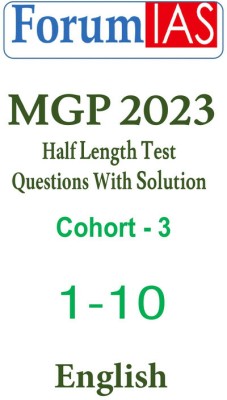 Forum IAS MGP Cohort 3 Half Length 1 To 10 Test Series English For Mains 2023(Paperback, Forum IAS)