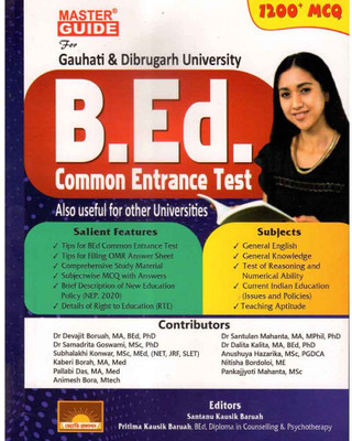 JYOTI's B.Ed. Common Entrance Test For Gauhati University And Dibrugarh University :: B.Ed. CET :: Includes Subjects General English, General Knowledge, Test Of Reasoning And Numerical Ability, Current Indian Education, Teaching Aptitude, Etc(Paperback, Dr Devajit Boruah, Dr Samadrita Goswami, Subha JYOTI's B.Ed. Common Entrance Test For Gauhati University And Dibrugarh University :: B.Ed. CET :: Includes Subjects General English, General Knowledge, Test Of Reasoning And Numerical Ability, Current Indian Education, Teaching Aptitude, Etc(Paperback, Dr Devajit Boruah, Dr Samadrita Goswami, Subha