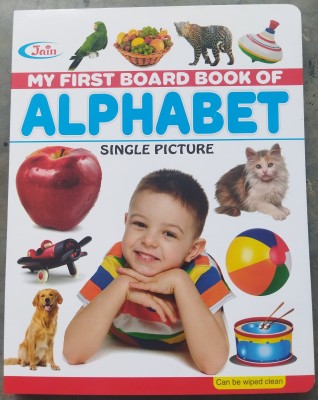 MY FIRST BOARD BOOK OF ALPHABET SINGLE PICTURE For Kids, Early Learning Book All Children, Kids ( Alphabet, Fruits, My Body Parts, Vehicles, Wild Animals, Domestic Animals & Pets(Hardcover, Jain, Big Book Bazar Publication)