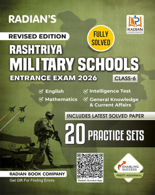 Rashtriya Military School (RMS-CET) Class 6 Practice Set Preparation Book For Entrance Exam 2026 In English(Paperback, radian book company)