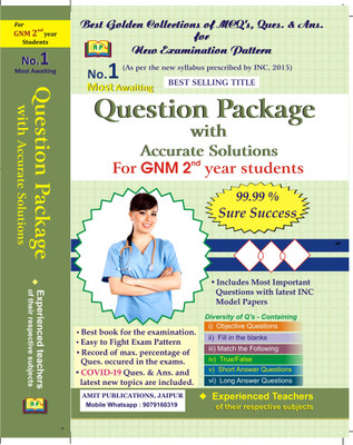 Question Package With Accurate Solutions For GNM 2nd Second Year Students Hindi English Medium COVID-19 Updates 2024 By Experienced Teachers 8ed(Paperback, Hindi, Experienced Teachers)