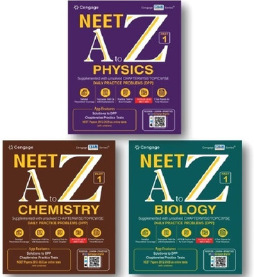 NEET A To Z Biology , Physics And Chemistry (3-Books Set ): Part 1 (Supplemented With Chapterwise/Topicwise DPPs; Free Online Tests Of NEET 2012-2023 On Cengage Digital)(Paperback, CENGAGE NEET EXPERT TEAM)