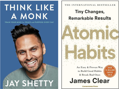 Think Like A Monk & Atomic Habits Combo Book Set English(Paperback, Jay Shetty, James Clear)