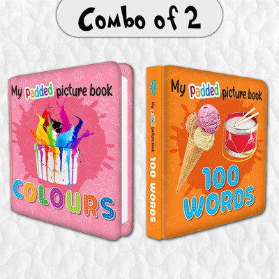 Set Of 2 MY PADDED PICTURE BOOK Colours And 100 Words| A Enchanting Book For Dive Into The Vibrant World Of Colours And 100 Words(Hardcover, Sawan)