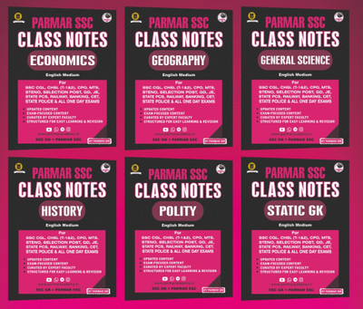 Parmar SSC Class Notes For Polity, Static GK, History, Geography, General Science, Economics Combo Set (English Medium)(Paperback, Parmar Sir)