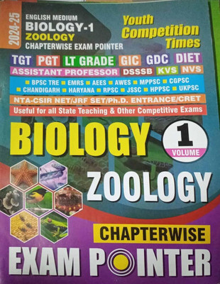 Biology Zoology-1 Chapterwise Exam Pointer Volume-1 English Medium 2024-25(Paperback, Youth Competition Times)