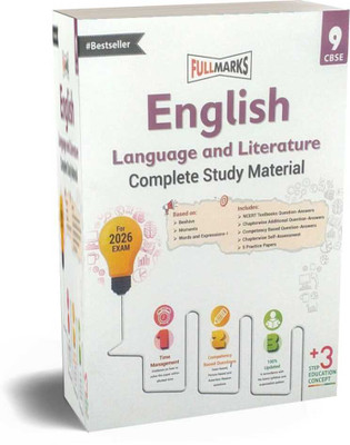 Full Marks English - Language & Literature Complete Study Material Class 9: Based On New NCERT Textbook | Summary | Solved NCERT Textual Questions | Question Bank | Support Book Paperback – 11 November 2024(Paperback, full marks)