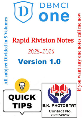 Dbmci One Shot Repid Revision 19th Subjects Vol-1.2.3.4.5. Full Hd Colour Notes Spiral Binding New Ed-2025(SPRIAL, ONE REVISION)