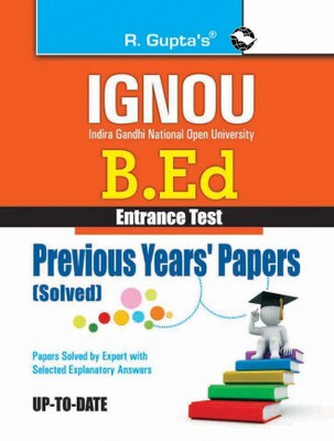 RPH IGNOU B.Ed. Entrance Test: Previous Years Papers (Solved) English(Paperback, RPH Editorial Board)