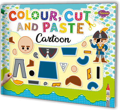 Cartoon Colour, Cut And Paste Book By Sawan(Paperback, Sawan)