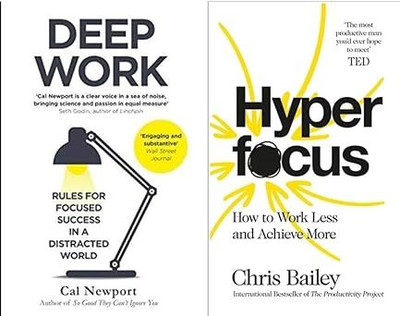 Deep Work And Hyper Focus (2 Book Combo) Paperback – 1 January 2022(Paperback, JMD BOOKS)