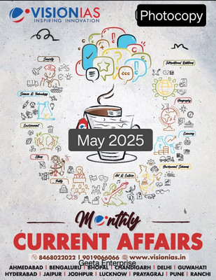Vision Ias Monthly Current Affairs Magazine May 2025 Bk/wh Photocopy(Staple bound, Vision Ias)