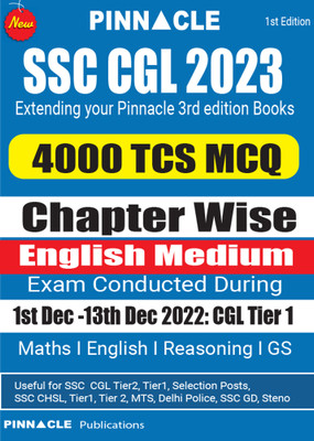 SSC CGL 2023: 4000 TCS MCQ Chapter Wise With Detailed Explanation English Medium(Paperback, Pinnacle Publications)