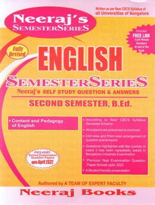 B.Ed. - 2nd SEMESTER - Content And Pedagogy Of English|Self Study Question And Answers| As Per New CBCS Syllabus Of All Universities Of Bangalore|(Paperback, Team Of Expert Faculty, Neeraj Books)