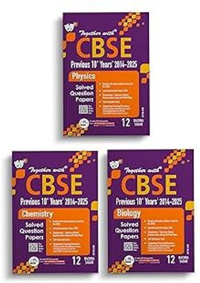 Together With CBSE Previous 10 Years Solved Question Papers Class 12 Physics, Chemistry & Biology 2026 Board Exams| Chapter-Wise & Topic-Wise PYQ As Per NCERT SyllabusSet Of 3 Books (2014-2025) Paperback – 3 July 2025(Paperback, rachna sagar)