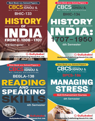 BHIC-133 History Of India From C.1206 - 1707 BHIC-134 History Of India: 1707-1950 BEGLA-138 Reading And Speaking Skills BPCS-186 Managing Stress(Paperback, GPH Expert)