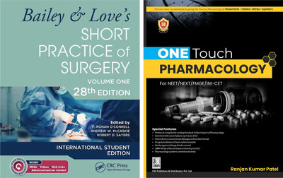 Bailey & Love's Short Practice Of Surgery 28th Edition International Student's Edition (Set Volume 1 & 2) & ONE TOUCH Pharmacology For NEET/NEXT/FMGE/INI-CET (PB- 2022)(Paperback, P. Ronan o'connell, Sakshi Arora) Bailey & Love's Short Practice Of Surgery 28th Edition International Student's Edition (Set Volume 1 & 2) & ONE TOUCH Pharmacology For NEET/NEXT/FMGE/INI-CET (PB- 2022)(Paperback, P. Ronan o'connell, Sakshi Arora)