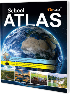 SCHOOL ATLAS (ENGLISH) - MAPLITHO | Educational Atlas For Schools: Latest Edition With Detailed Mapping And Information(Paperback, GOWOO)