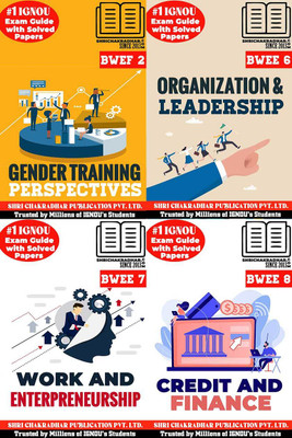 IGNOU DWED Help Books Combo Of BWEF 2 BWEE 6 BWEE 7 BWEE 8 (IGNOU Study Notes/Guidebook Chapter-Wise) For Exam Preparations With Solved Latest Previous Year Question Papers (New Syllabus) IGNOU Diploma In Women‘s Empowerment And Development (Training Perspectives) Bwef2 Bwee6 Bwee7 Bwee8(Paperback, 