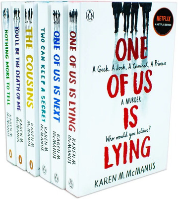 Karen M McManus Collection 6 Books Set (You'll Be The Death Of Me, The Cousins, Two Can Keep A Secret, One Of Us Is Lying, One Of Us Is Next, Nothing More To Tell)(Paperback, Karen M. McManus)