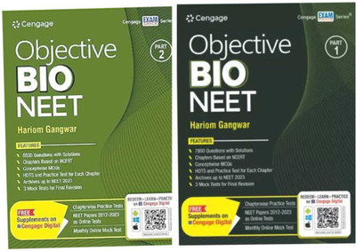Objective Bio For NEET - PT - 1 & 2 (Set Of 2 Books ) | 1 Edition | Exam -2023 BY HARIOM GANGWAR CENGAGE(Paperback, Hariom Gangwar)