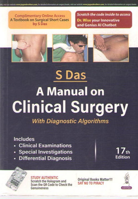 A Manual On Clinical Surgery [17 Th Edition] Wit H Diagnostic Algorithms By S. Das(Paperback, S. DAS)