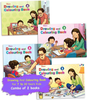 Blossom Drawing And Colouring Practice Books For Kids | 5 To 10 Year Old | Learn How To Draw Easily With Step By Step Instructions | Pencil Drawing Techniques For Children | Level 1 To 4 - Set Of 4 Books(Paperback, Content Team at Target Publications)